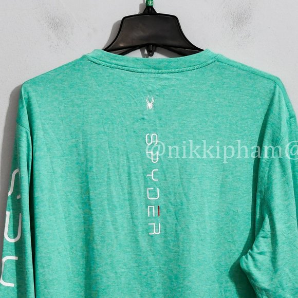 Spyder Men’s sun tee ( Rash Guard),50+ UPF,lightweight IN grEEN - Picture 5 of 5